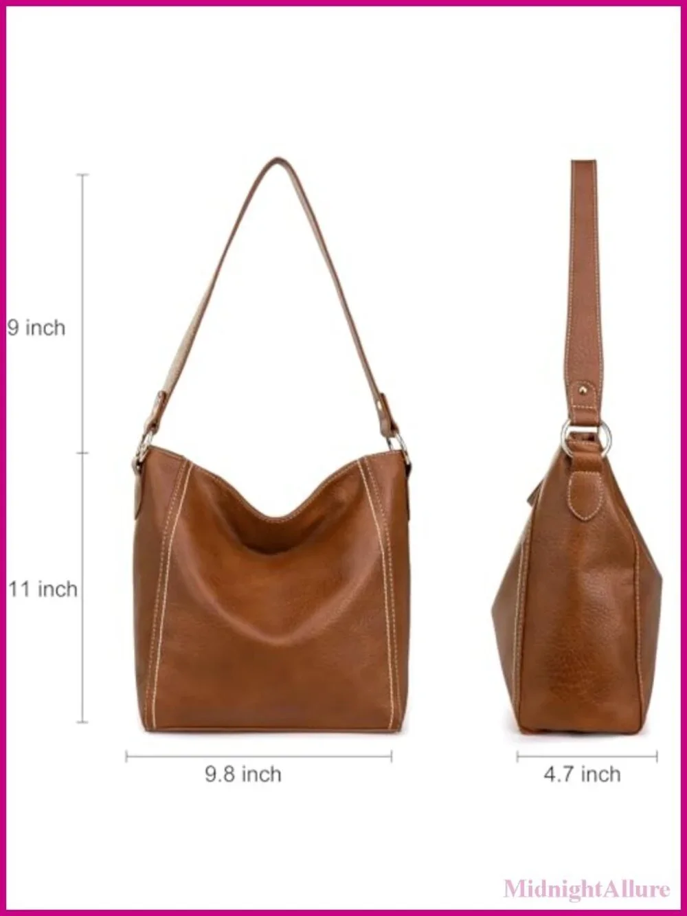 Vegan Leather Hobo Bag Soft Shoulder Purse for Women Casual Everyday